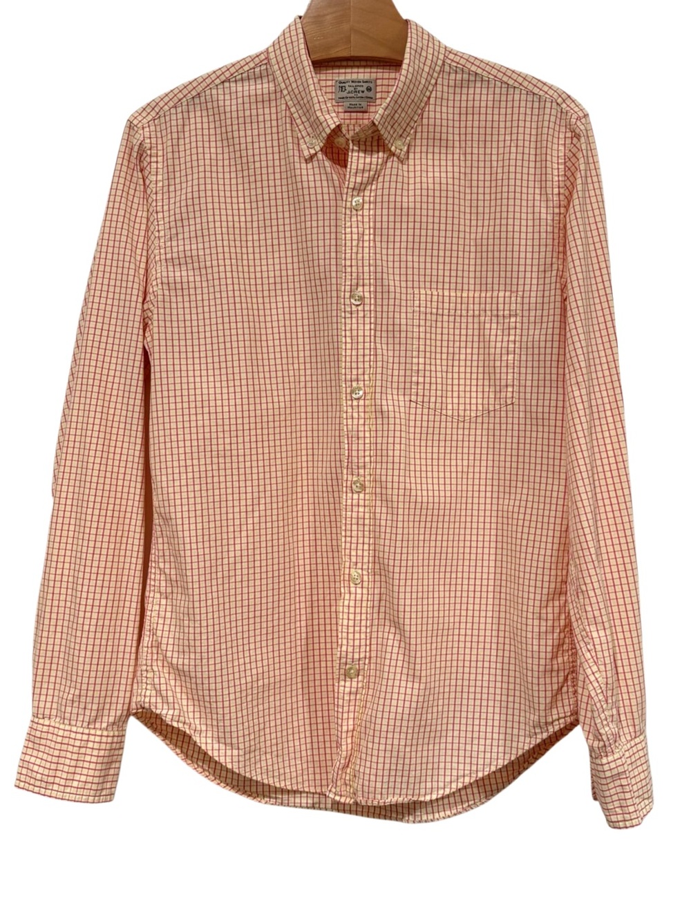 J. Crew Tailored Slim Fit Button Down Shirt Plaid Men's Medium